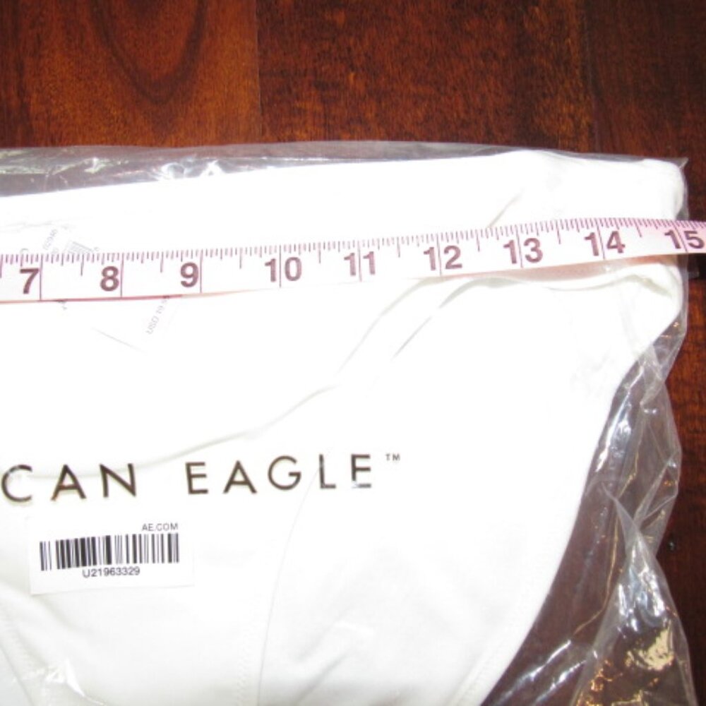 American Eagle White Bikini Bottom Size L NWT Classic Swim - Picture 3 of 5